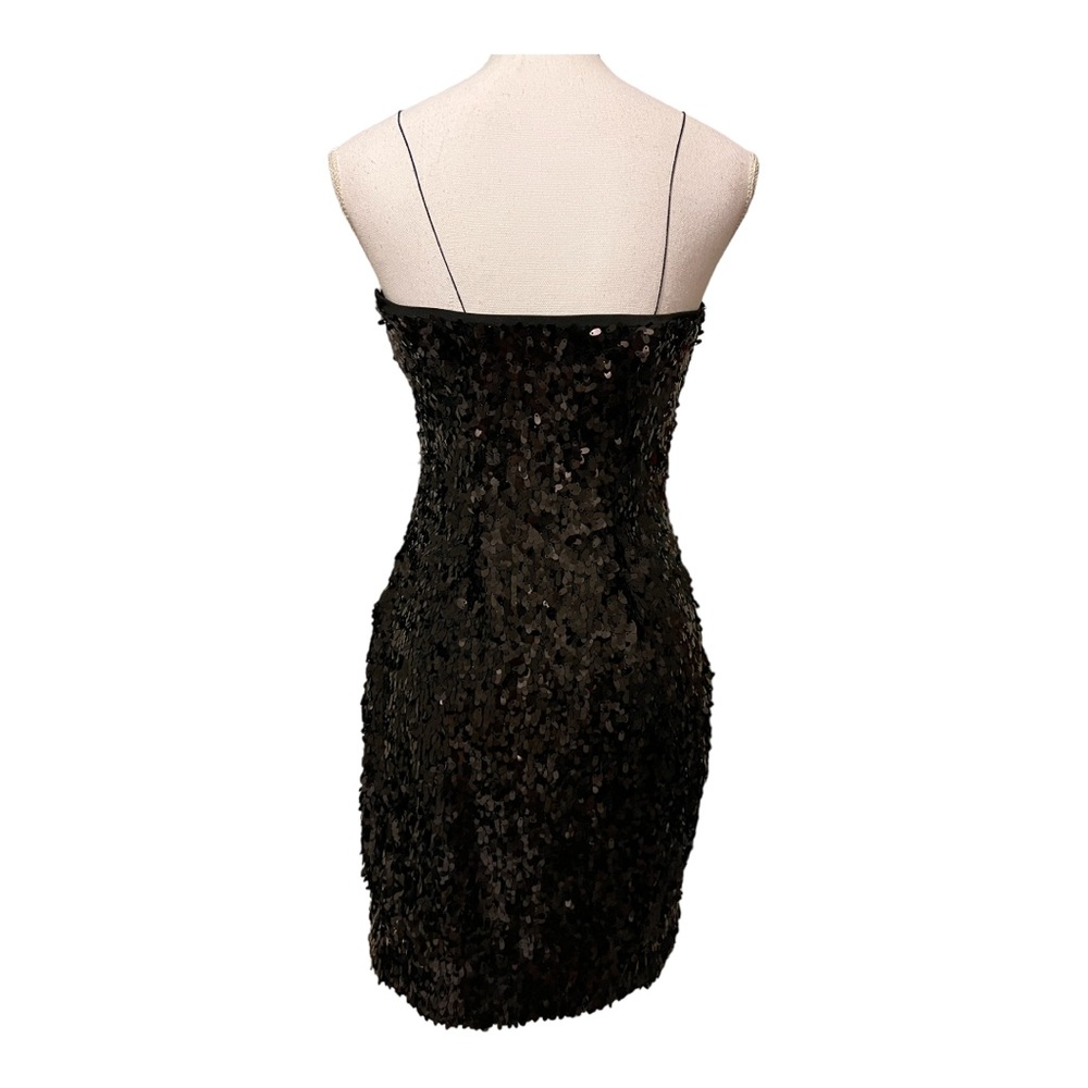 Aidan Mattox Black Sequin Mini Dress - image 3